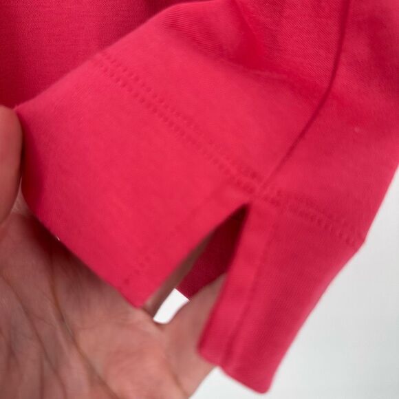 LL Bean‎ Women’s Supima Cotton Solid Raspberry Pink Shirt Top 3/4 Sleeve Large - Picture 6 of 10